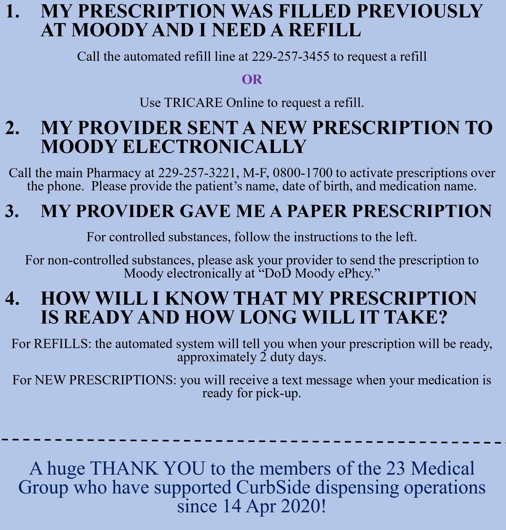 23d medical group moody air force base health services pharmacy